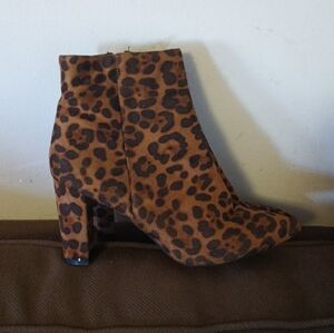 Leopard Print Ankle Boots
